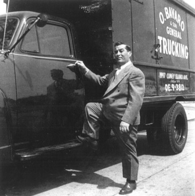 Oronzo Bavaro standing next to his delivery truck